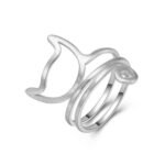 925 Sterling Silver Cute Cat Ring - Image 2