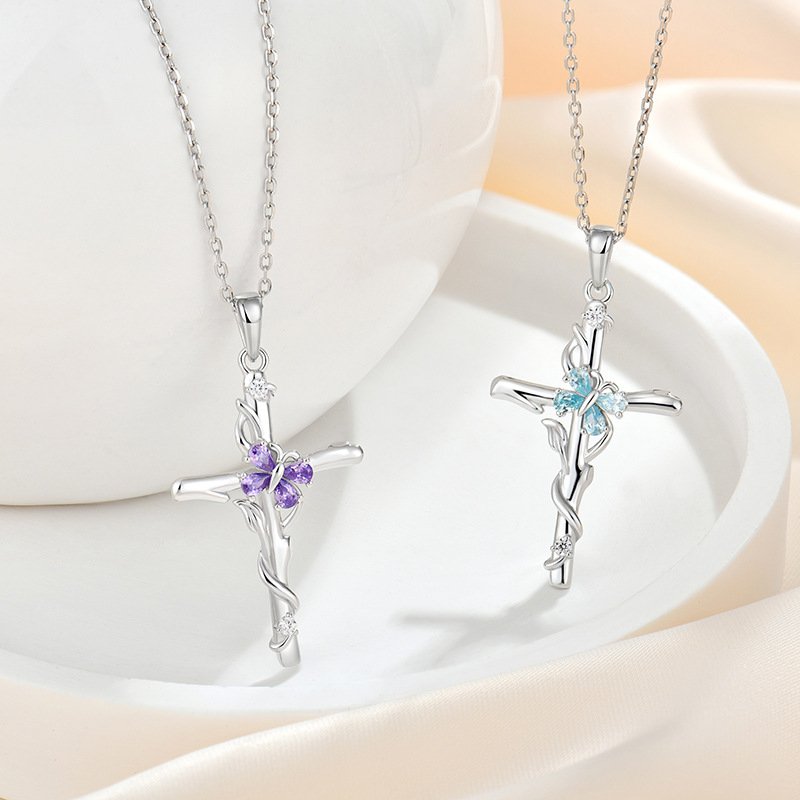 Cross Necklace -Sterling Silver sterling-silver