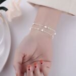 925 Sterling Silver Star Beaded Bracelet - Image 3