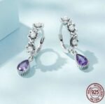 Elegant Flower Hoop Earrings Crafted in 925 sterling silver - Image 3