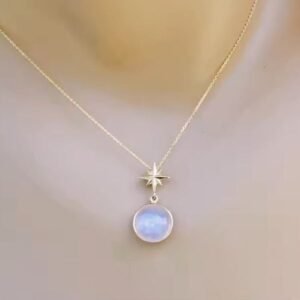 moonstone gold necklace