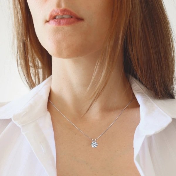 Moissanite necklace Moissanite Pendant