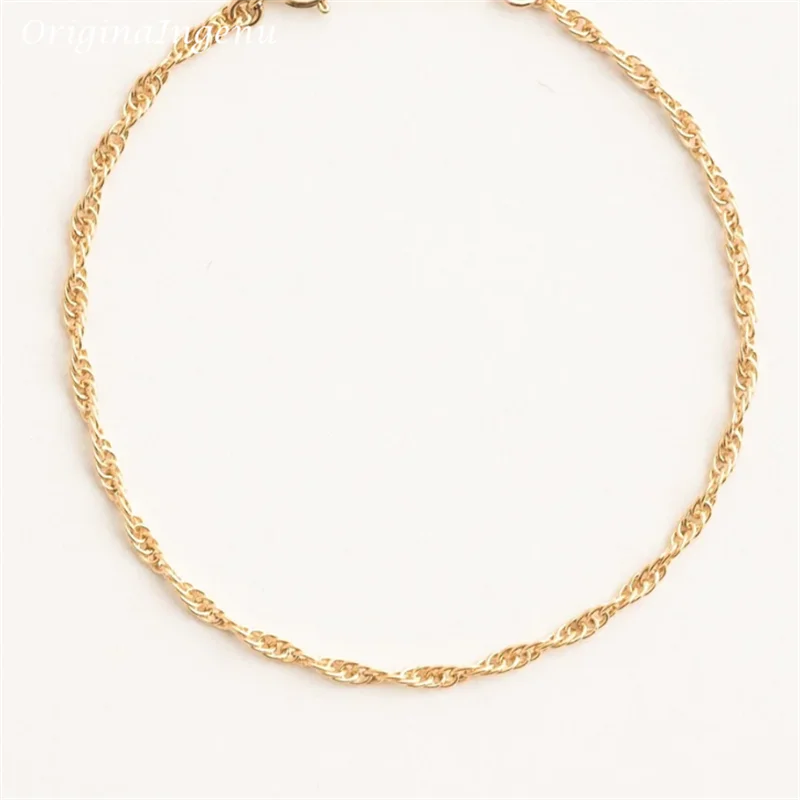 Sd0cb9d95d87f4a3cb4a432e03283e42bU.webp Timeless Singapore Chain Bracelet Gold Filled & Sterling Silver - Image 1