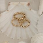 gold ball Beaded Ring