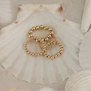 gold ball Beaded Ring