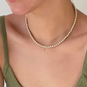 14K Gold Ball Necklace