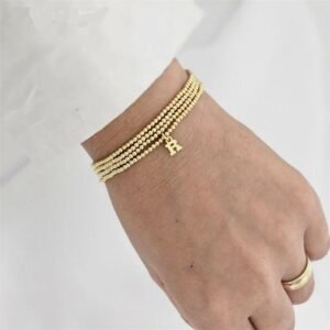 14k gold filled bracelet custom letter