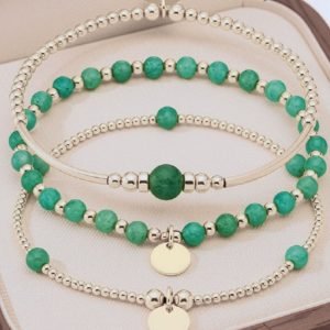Stackable Gold Beaded Bracelet 