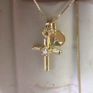 gold-filled cross necklace