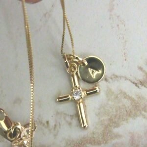 Initial Cross Pendant