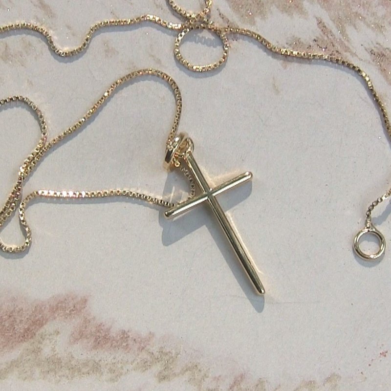 gold cross necklace