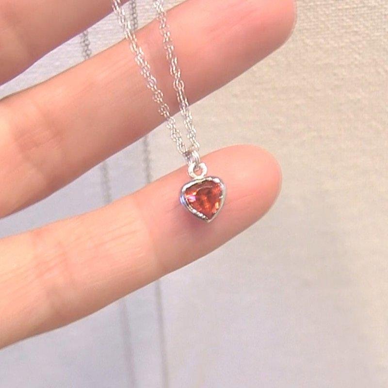 silver pendant with necklace