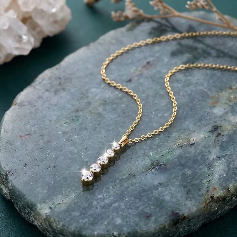 Moissanite Necklace with Pendant